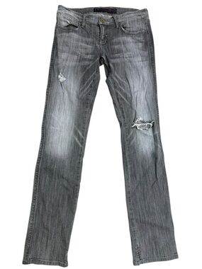 Divine Rights of Denim Jealousy Low Rise Sandal Cut Skinny Jeans Gray 28